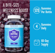 Vital protein Collagen gummies with grape flavor 120 gummies