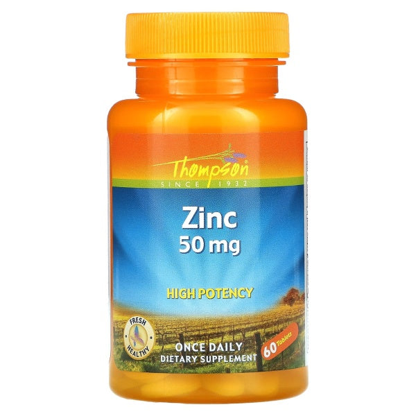 Thompson Zinc 50mg, Maintain Healthy Cell Function, 60 Tablet