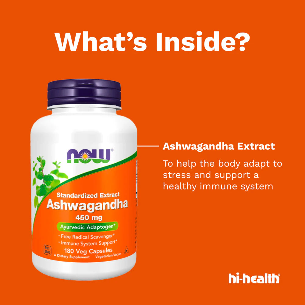 Nowfoods Ashwagandha 450mg 180 veg capsules