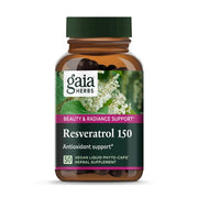 Gaia Herbs Resveratrol 150, Beauty & Radiance Antioxidant Supports Hair, Skin & Nails 50 Liquid Phyto-Capsules
