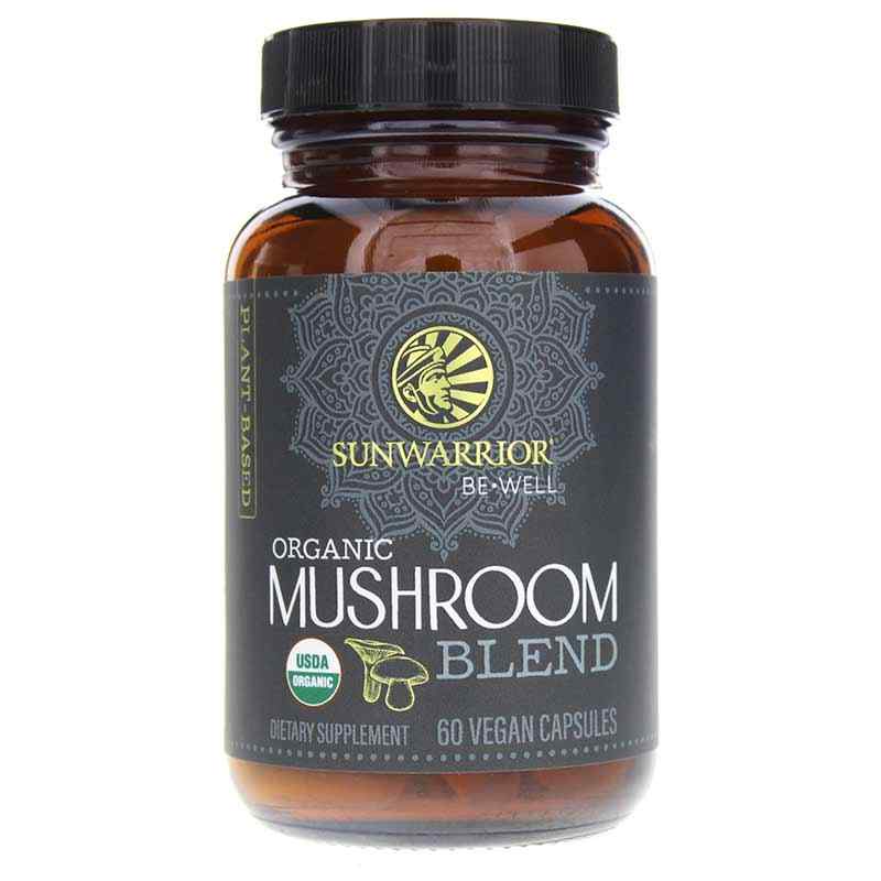SUNWARRIOR – Mushroom Blend, Supports Antioxidants and Healthy Immunity, 60 Vegan Capsules