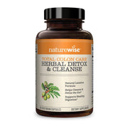 NatureWise Total Colon Care, Herbal Detox & Cleanse, Natural Colon Cleanser Herb & Fiber Blend for Constipation Relief, Toxin Rid, Gut Health, & Weight Loss Support, 60 Capsules