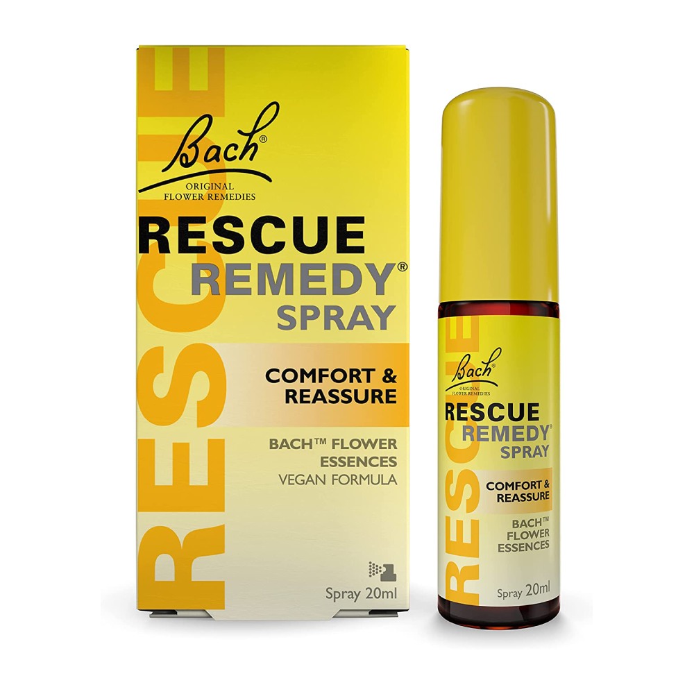 Bach Rescue Remedy Spray, Comfort and Reassure, Emotional Wellness, Flower Essence 20ml Spray Bottle