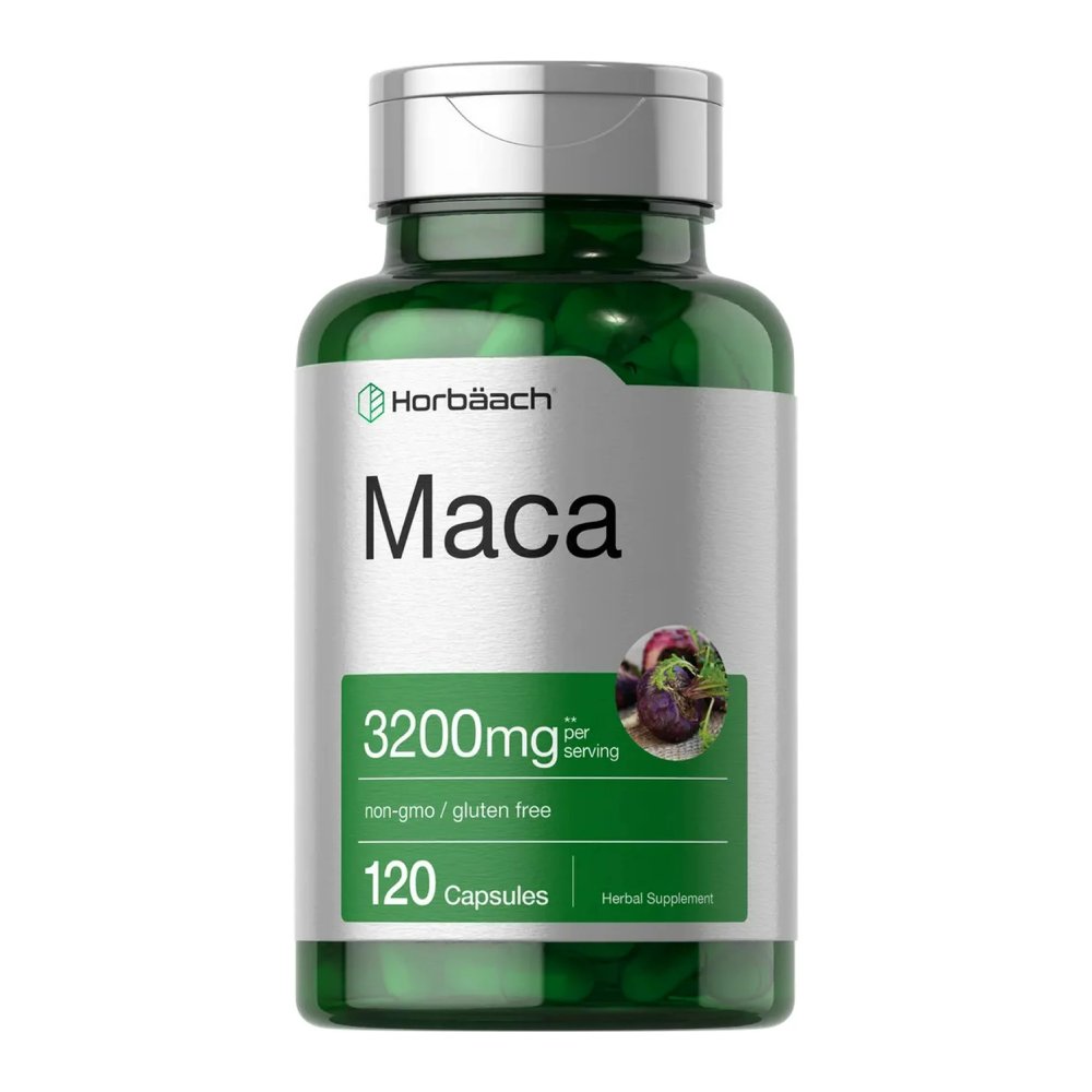 Horbaach Maca, High Potency Extract for Men and Women, improve mood and energy, 120 Capsules