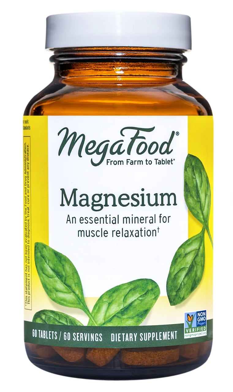 MegaFood – Magnesium, Essential mineral for muscle relaxation, Supports heart and nervous system, 60 Tablets
