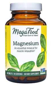 MegaFood – Magnesium, Essential mineral for muscle relaxation, Supports heart and nervous system, 60 Tablets