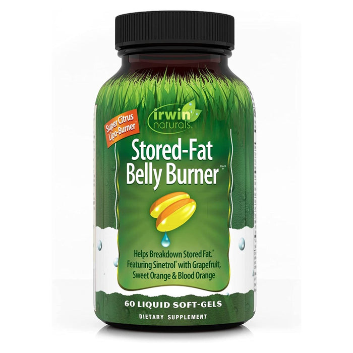Irwin Naturals Stored-Fat Belly Burner, with Sinetrol, Grapefruit, Sweet Orange & Blood Orange, 60 Liquid Soft-Gels Default Size