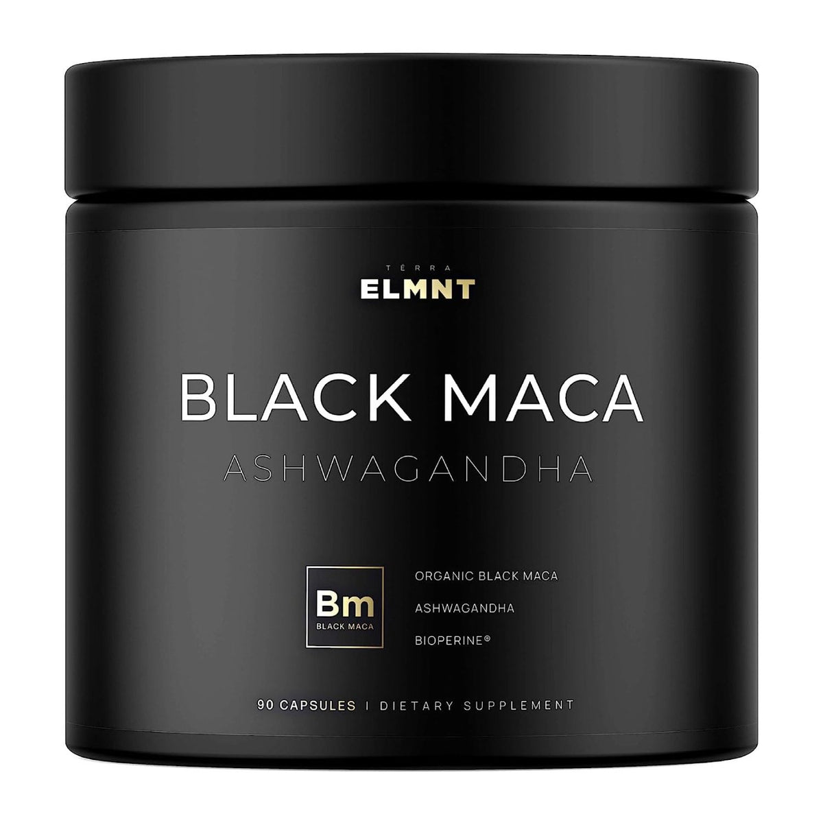 ELMNT - Black Maca, Ashwagandha, 40,000mg, 40x Strength, with Bioperine, Boost energy and Enhance vitality, 90 Capsules