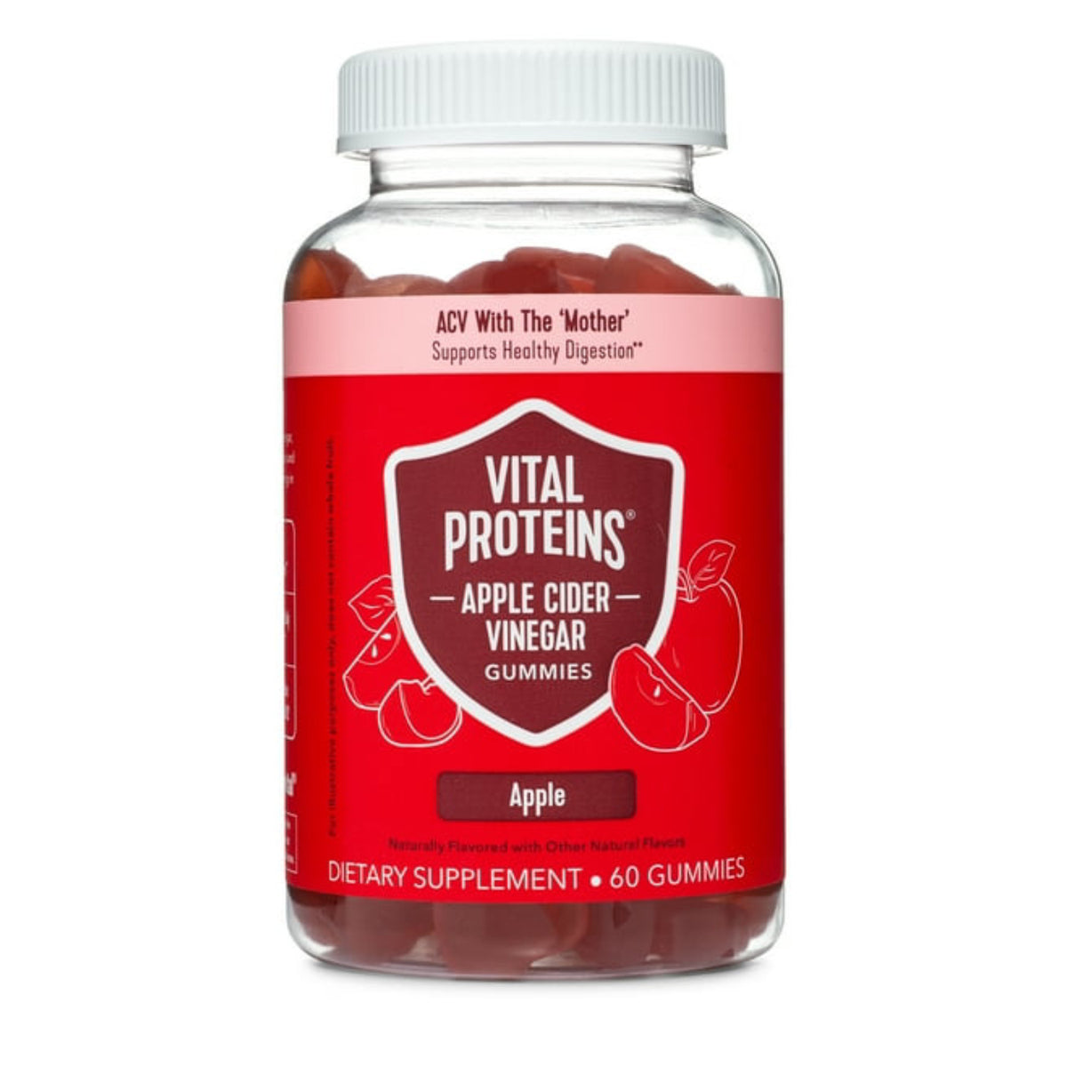 Vital Proteins - Apple Cider Vinegar, Support Immune Health and Boosts Energy, 60 Gummies