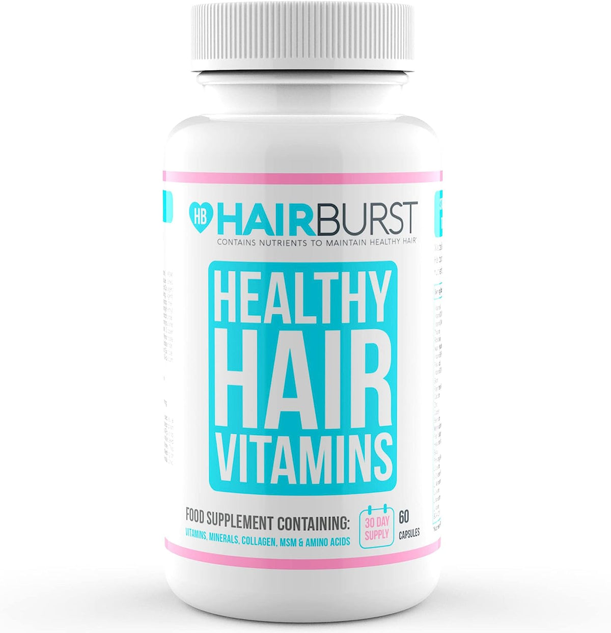 HAIRBURST Healthy Hair Vitamins, Hair Growth Vitamins for Women and Men, Vitamins for Hair Care, 60 Capsules