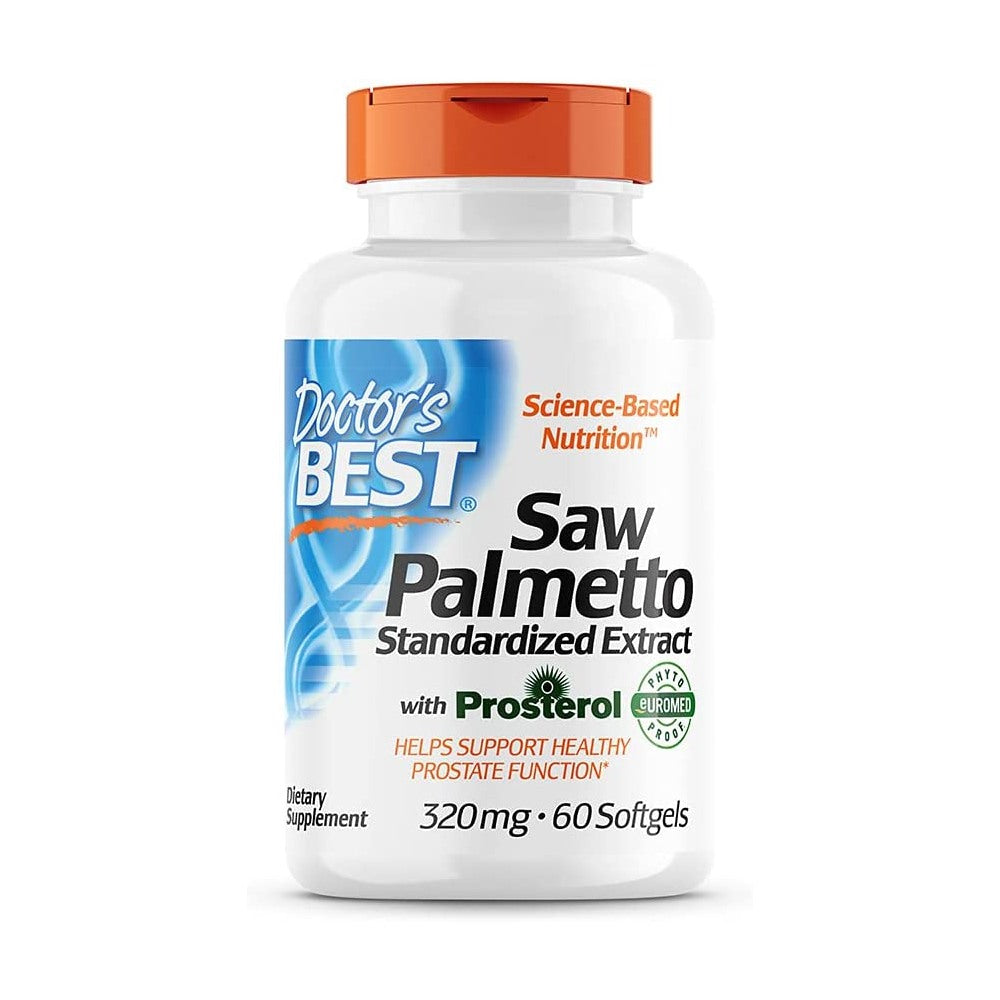 Doctors Best Saw Palmetto Extract with Prosterol 320mg Supports Healthy Prostate Function 60 Softgels