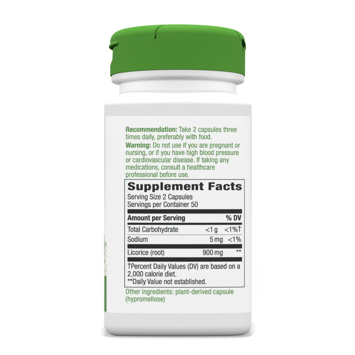 Nature's Way - Licorice Root , Traditional Digestive Health Support , 900 mg per serving, 100 Vegan Capsules