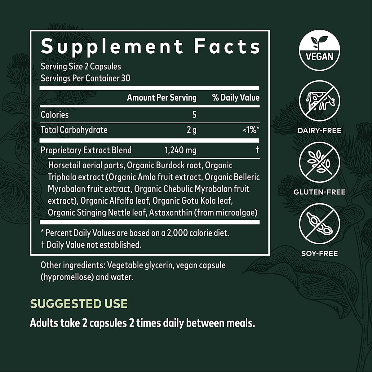 Gaia Herbs Hair, Skin & Nail Support, Helps Promote Healthy Skin, Hair Growth & Nail Growth 60 Vegan Liquid Phyto-Capsules