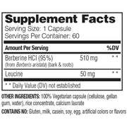 Enzymedica Berberine , for Blood Sugar Balance, Cardiovascular, Immune & Metabolic Support 60 Capsules