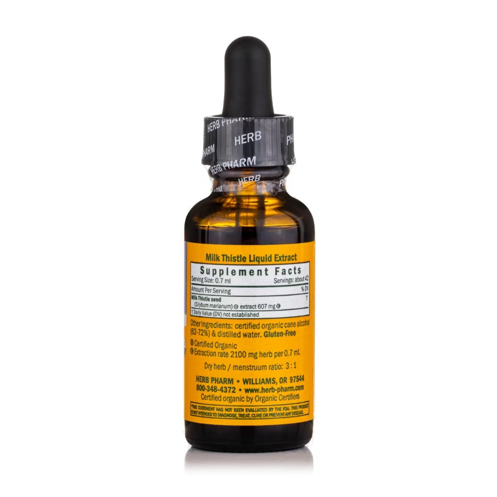 Herb Pharm - Milk Thistle, Seed Extract for Liver Function Support, 30ml