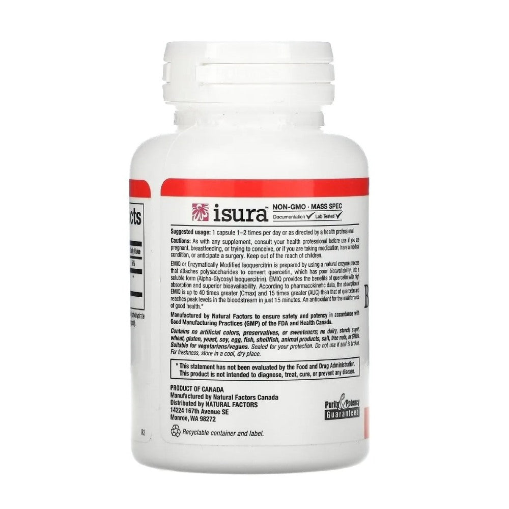 Natural Factors Bioactive Quercetin EMIQ 60 veg Capsule