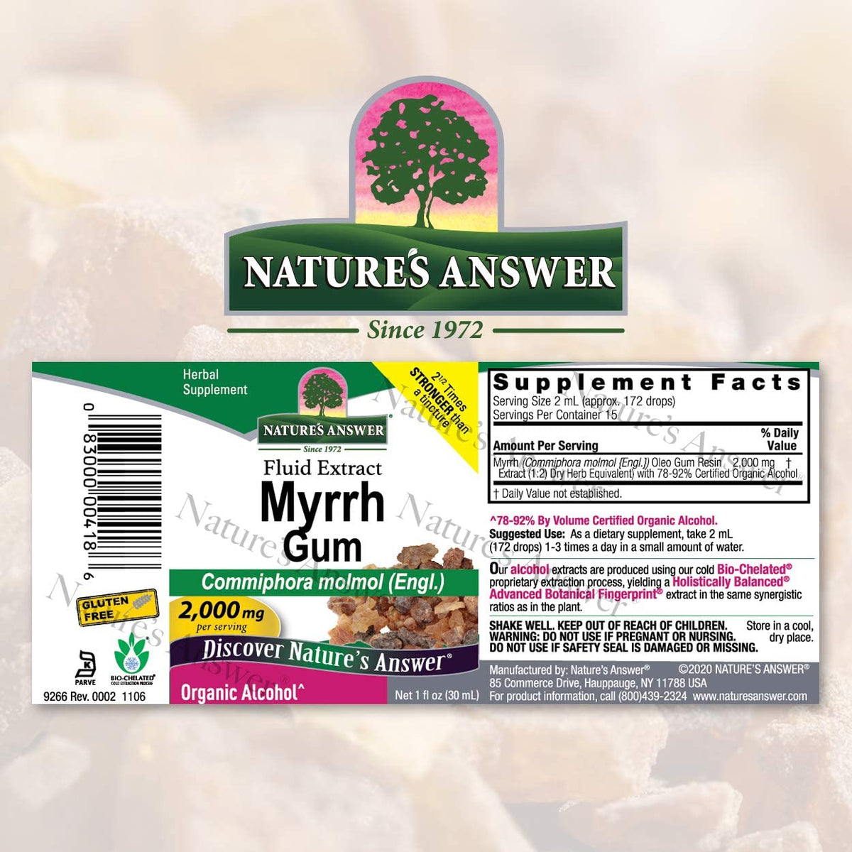 Nature’s Answer Myrrh Ole Gum, Resin Drops, Immune Support, 2ml
