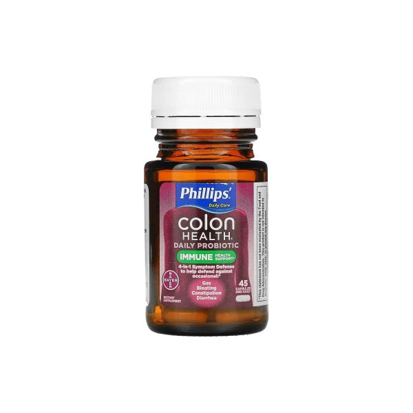 Phillips’ Colon Health Daily Probiotic, Immune Health Support, for Occasional Gas, Bloating, Constipation & Diarrhea, 45 Capsules