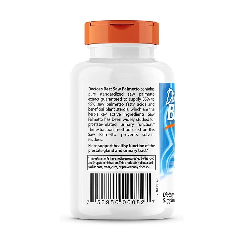 Doctors Best Saw Palmetto Extract with Prosterol 320mg Supports Healthy Prostate Function 60 Softgels
