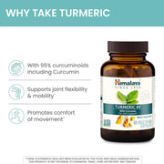 Himalaya Turmeric 95 with Curcumin Joint and Muscle Support Flexibility and Mobility, 60 Vegetarian Capsules