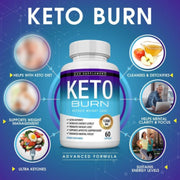 Toplux Nutrition - Keto Burn, Ketosis Weight Loss, 1200 Mg, Burn Fat for Fuel, Enhance Mental Focus, Increase Energy Levels, 60 Capsules