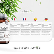 Nutravita Magnesium 1480mg, Magnesium Citrate Capsules, High Absorption, for Nervous System & Immune System, 180 Vegan Capsules