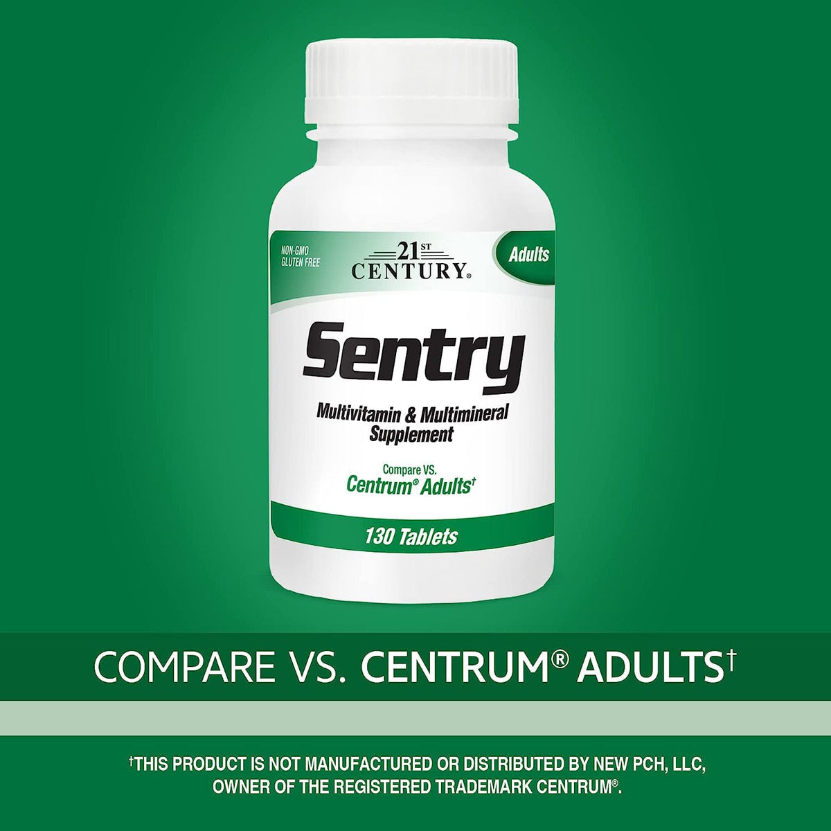 21st Century Sentry Multivitamins & Mutliminerals for Adults Supports Immune System & Energy 130 Tablets
