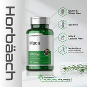 Horbaach Maca, High Potency Extract for Men and Women, improve mood and energy, 120 Capsules