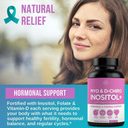 Optify Myo and D-Chiro Inositol+ with Folate and Vitamin D, Healthy Ovarian Support for Women, 120 Vegetarian Capsules