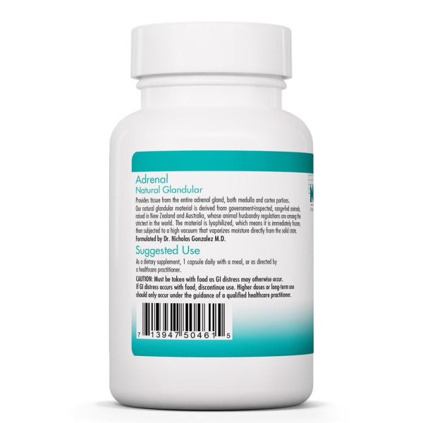Nutricology Adrenal , Natural Glandular – Stress, Energy & Adrenal Support 150 Veg caps