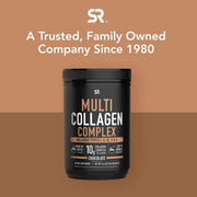 Sports Research sr Multi Collagen Complex Powder (Type I, II, III, V, X), Chocolate, 465g