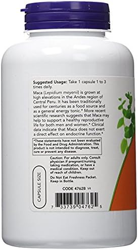 NowFoods Maca 500mg 250 Veg Caps