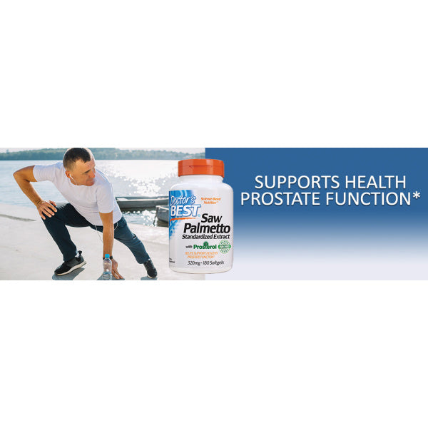 Doctors Best Saw Palmetto Extract with Prosterol 320mg Supports Healthy Prostate Function 60 Softgels