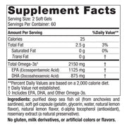 Nordic Naturals Ultimate Omega 2X, 2150 mg, Promotes Brain, Heart & Immune Health, Lemon Flavor, 60 Soft Gels