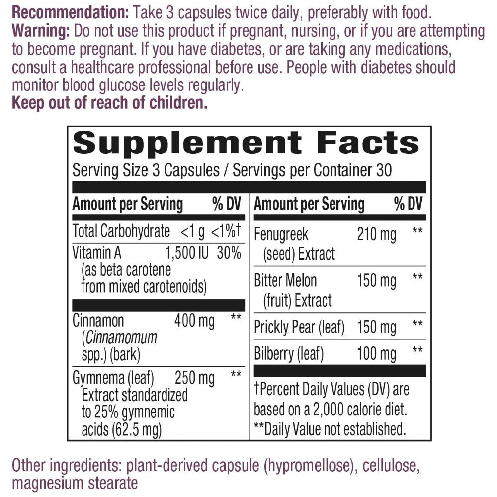 Nature’s Way Blood Sugar Manager, Support Blood Sugar Metabolism, 90 Capsules