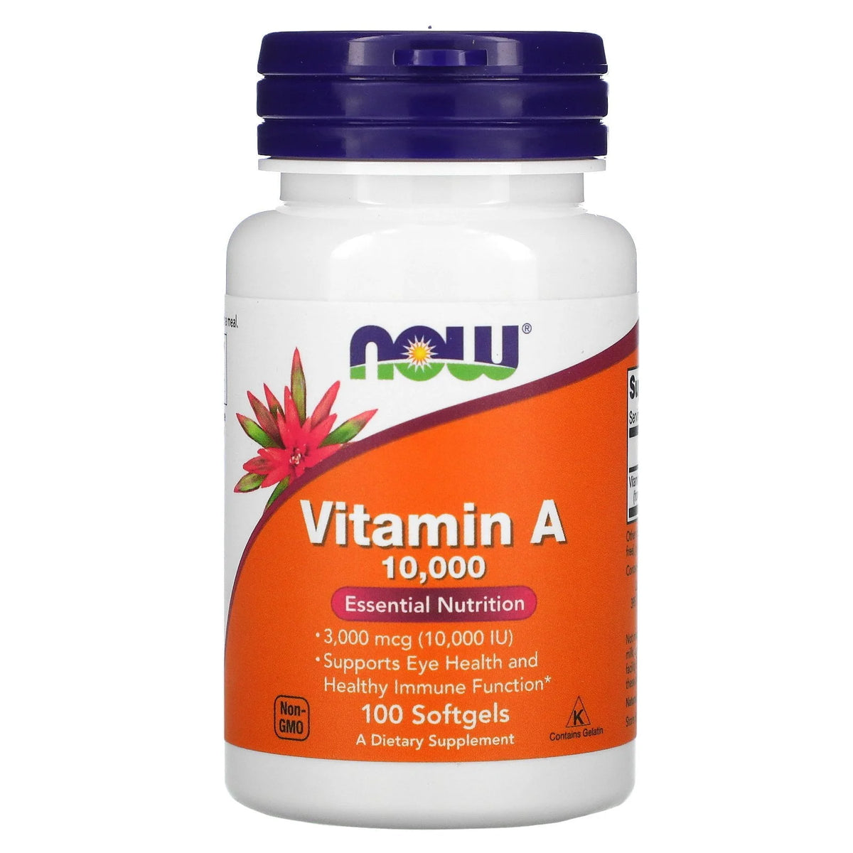Nowfoods Vitamin A 10.000 IU 3000mcg 100 Softgels