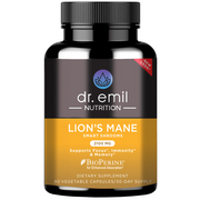 Dr Emil Nutrition Lions Mane, Organic Mushroom, 2100mg, Supplement for Mental Clarity, Focus & Cognitive Support, Brain Boosting 90 Vegetable Capsules