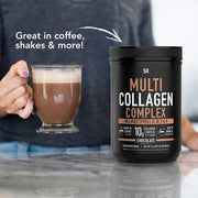 Sports Research sr Multi Collagen Complex Powder (Type I, II, III, V, X), Chocolate, 465g