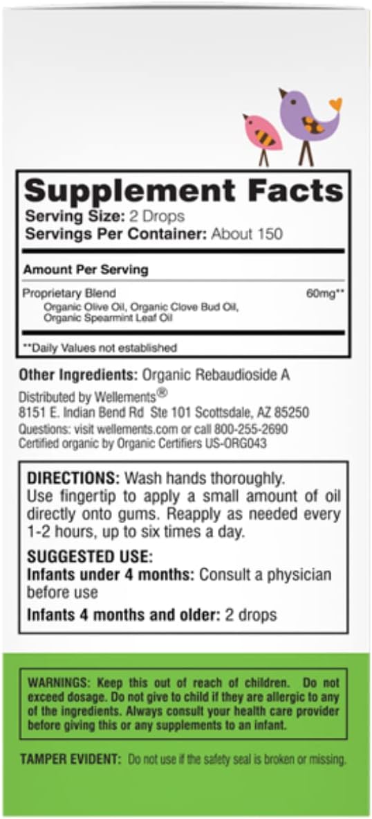 Wellements Organic Baby Tooth Oil 15ml