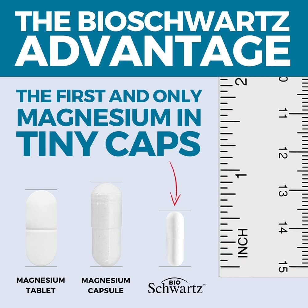 Bioschwartz Magnesium Bisglycinate Supports Muscle Relaxation & Promotes Healthy Nerve Function 180 caps