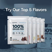 Transparent 100% Grass Fed Whey Protein Isolate 28g Per Serving 5 Serving Variety Pack