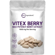 Microingredients Vitex Berry, 1000mg Per Serving, Hormone Balance Support for Women, 200 Caplet