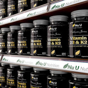 Nu U Nutrition Vitamin D3 4000 IU and Vitamin K2 100 mcg, 150 Vegetarian Capsules