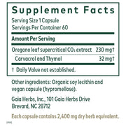 Gaia Herbs Oil of Oregano, Maintain a healthy gut 60 Vegan Liquid Phyto-Caps