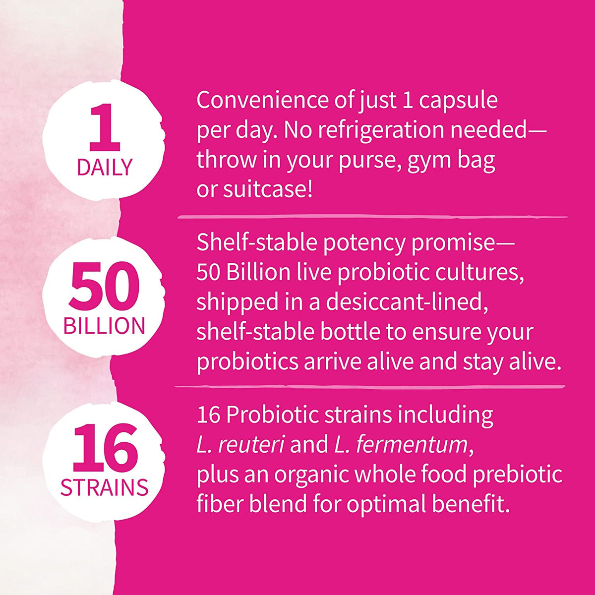 Garden of Life Dr. Formulated Probiotics for Women & Prebiotics, 50 Billion CFU for Women’s Daily Digestive Vaginal & Immune Health, 30 Vegetarian Capsules