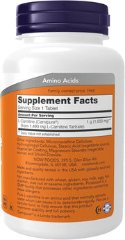 Now Foods L-Carnitine 1000 mg 50 tablets