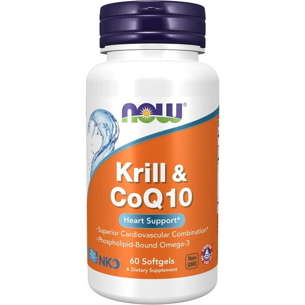 Nowfoods Krill & CoQ10, Phospholipid-Bound Omega-3, For Heart Support, 60 Softgels