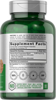 Horbaach Valerian Root 2400mg 150 Capsules