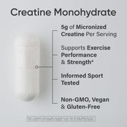 Sports Research Creatine Monohydrate 5g Per Serving 120 Veg Caps