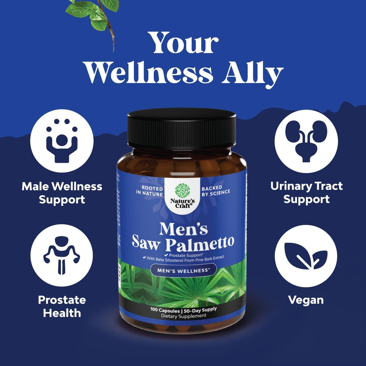 Nature's Craft Men's Saw Palmetto 100 Capsules